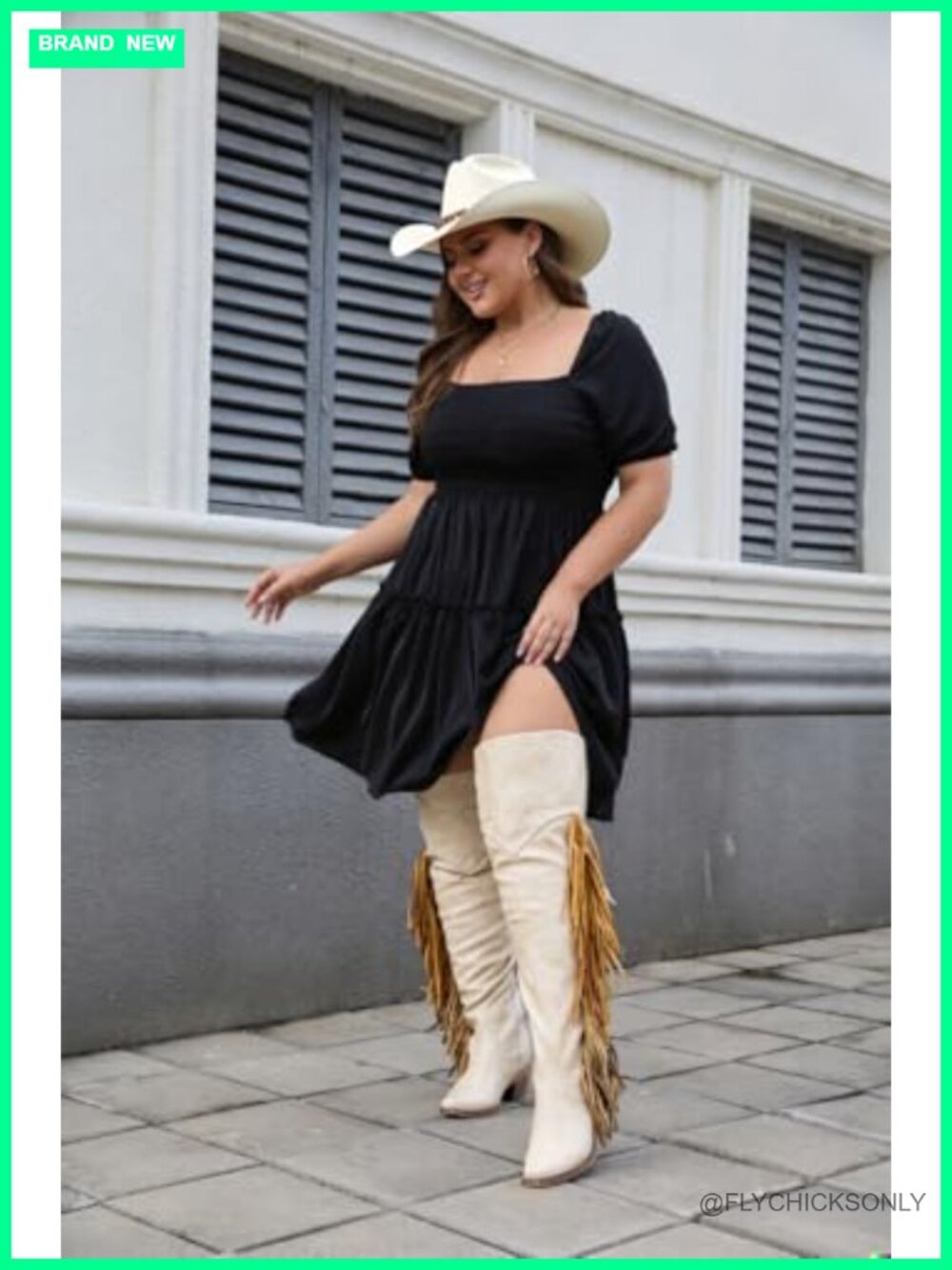 Over Knee Cowboy Boots with Fringe Adjustable Thigh High Cowgirl Boots - Picture 4 of 6